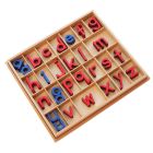 Wood - Small Movable Alphabet -Red Blue-